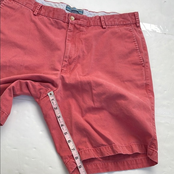 Peter Millar Faded Wash Red Flat Front Shorts Versatile Summer Essential Size 38 - Picture 7 of 9